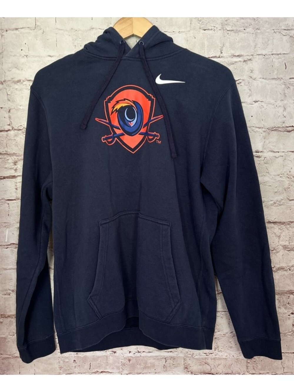 UVA Virginia Nike Hoodie Shield Rotunda Logo Pullover Sweatshirt Size Large